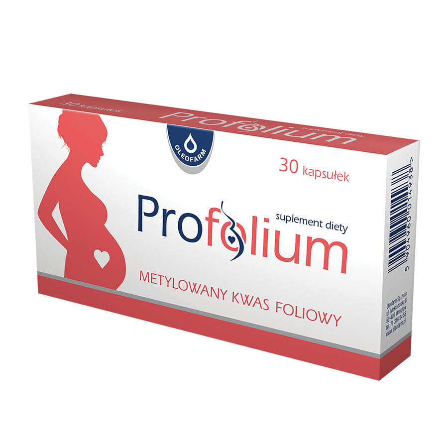 Profolium, folic acid 400 µg, 30 capsules