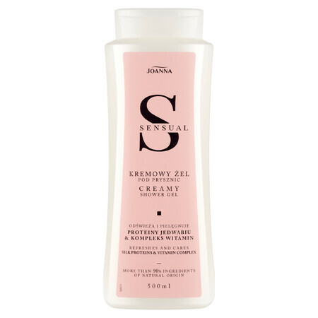 Joanna Sensual, gel douche crémeux, protéines de soie, 500 ml