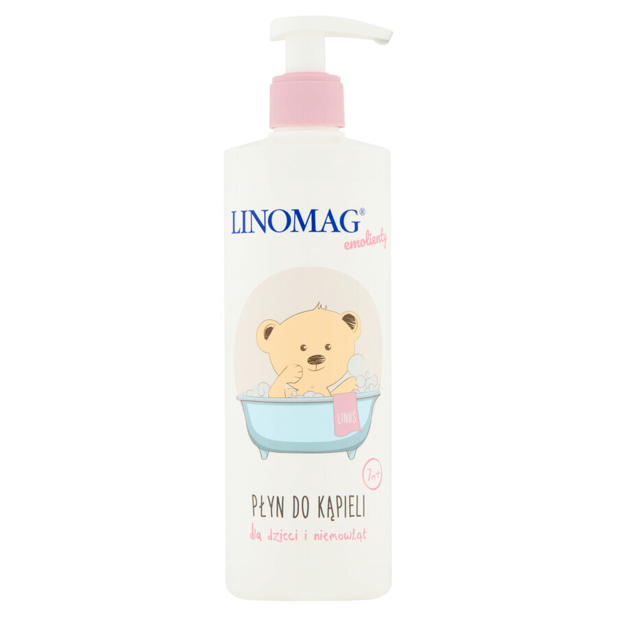 Linomag Emolients, lotion de bain pour bébés et enfants à partir de 7 mois, 400 ml