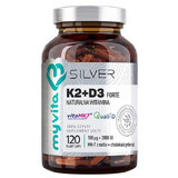 MyVita Silver, Vitamine K2 + D3 2000 UI, 120 gélules