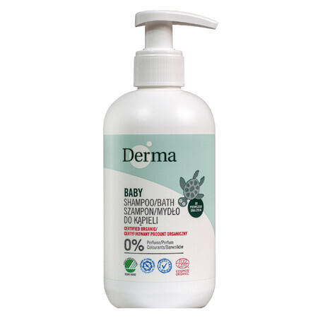 Derma Eco Baby, șampon, săpun de baie pentru bebeluși din prima zi, 250 ml