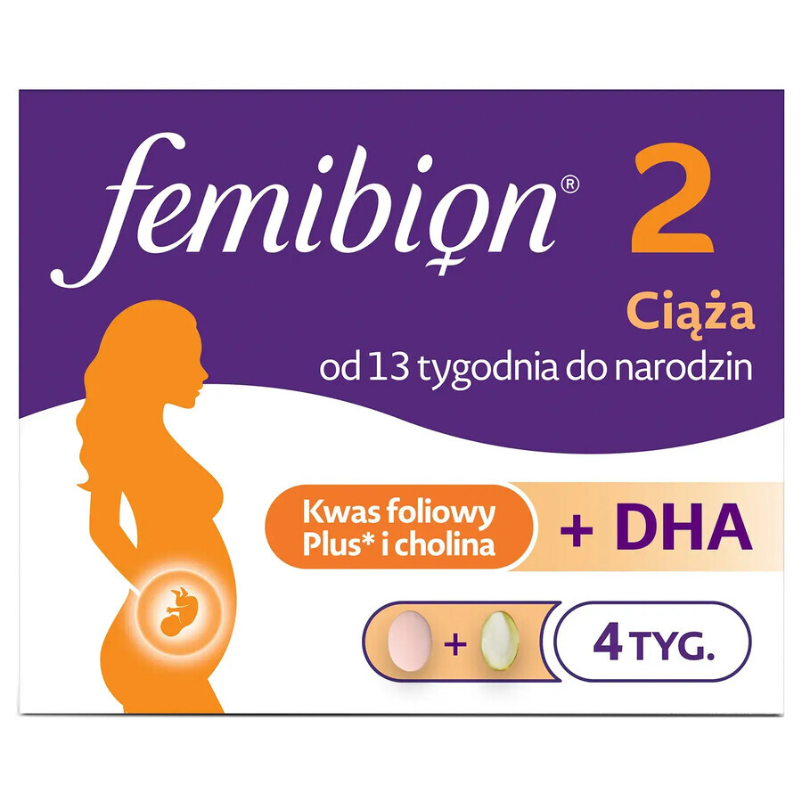 Femibion 2 Grossesse, 28 comprimés + 28 gélules