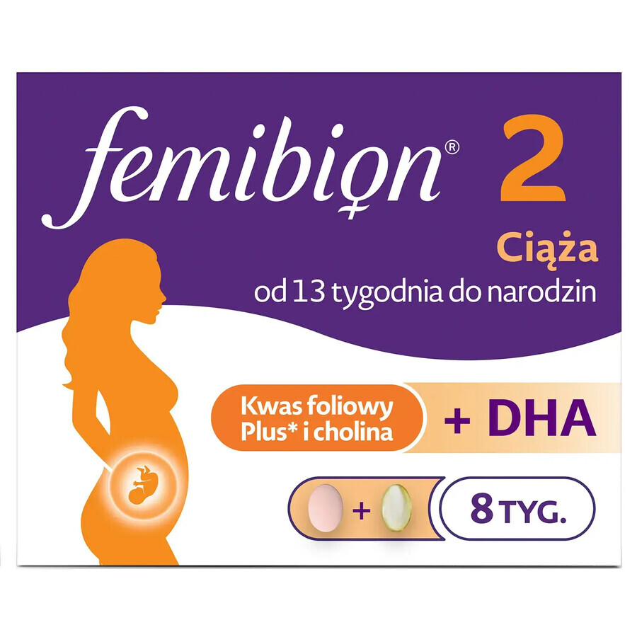 Femibion 2 Grossesse, 56 comprimés + 56 gélules