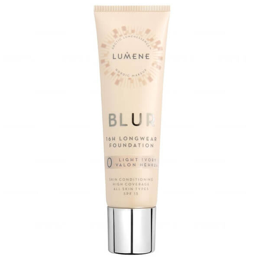 Lumene Blur, Fond de teint lissant, No. 0, Ivoire clair, 30 ml