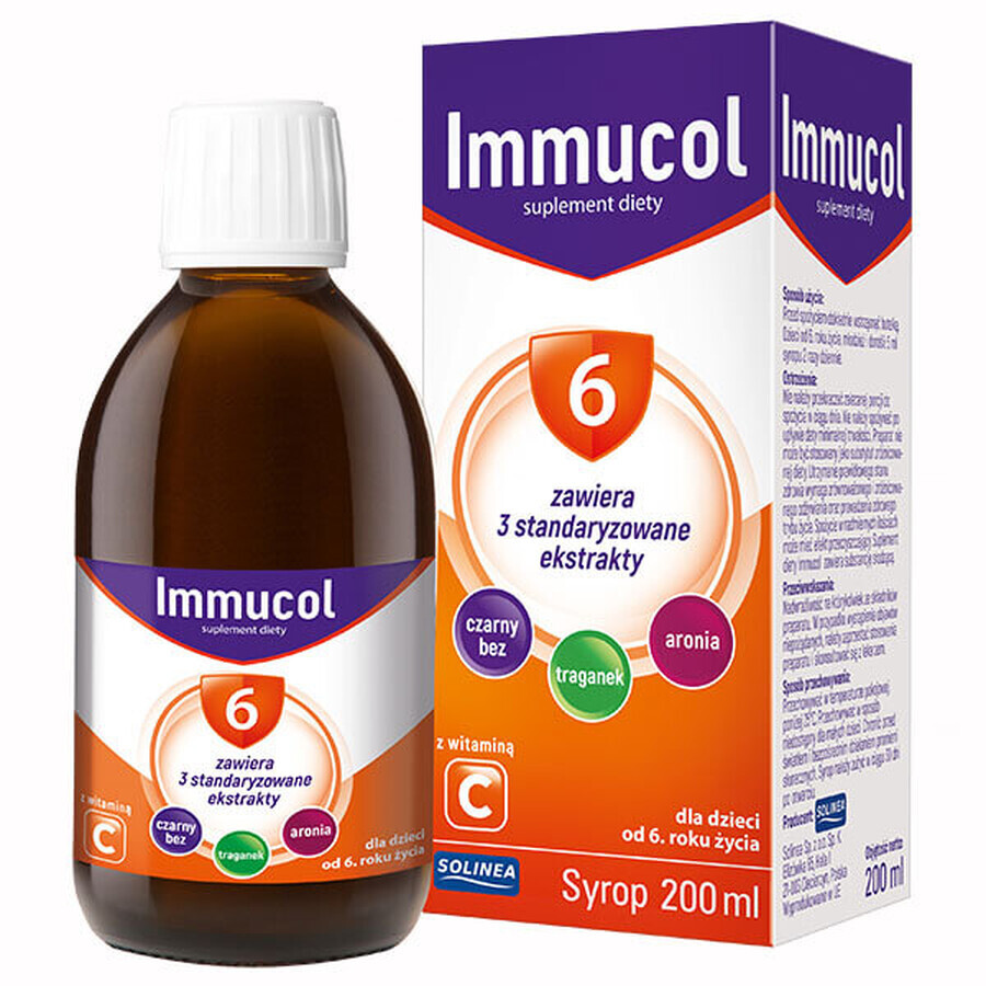 Immucol 6, sirop pour enfants à partir de 6 ans et adultes, 200 ml