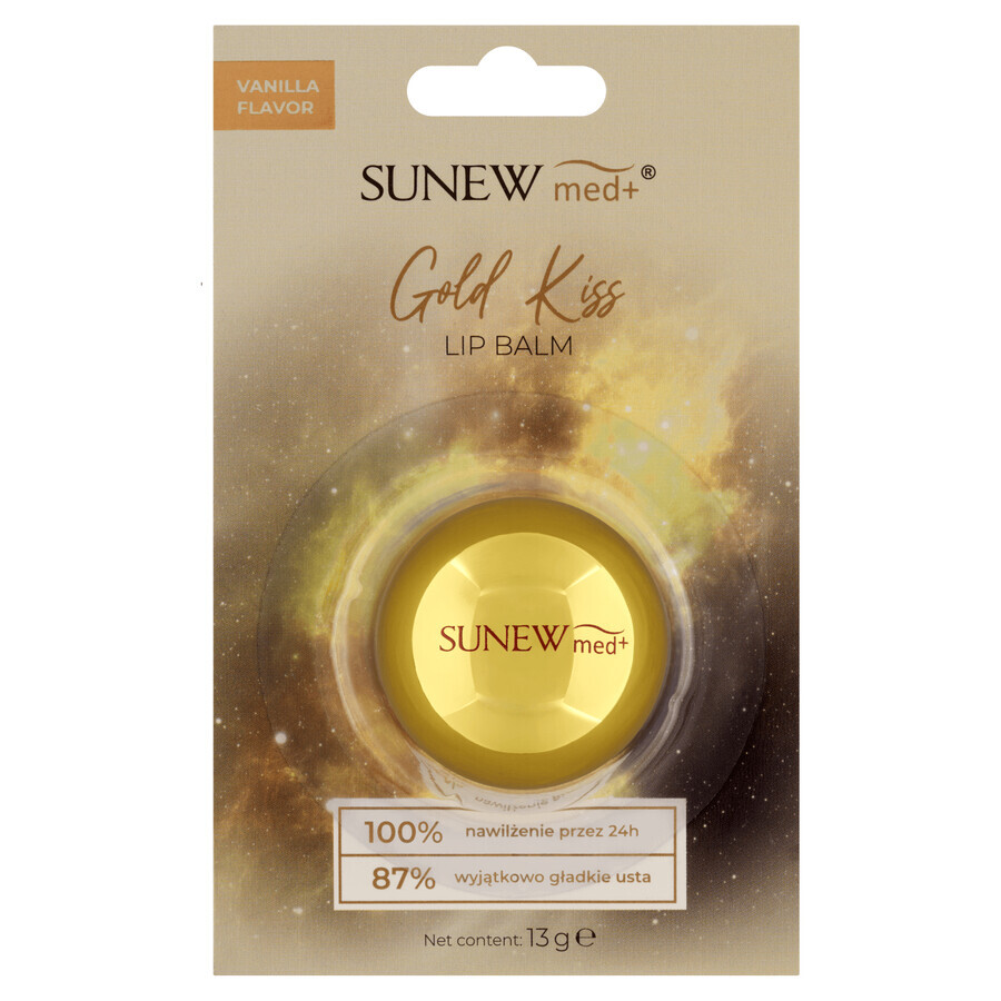 SunewMed+ Gold Kiss, baume à lèvres, vanille, 13 g