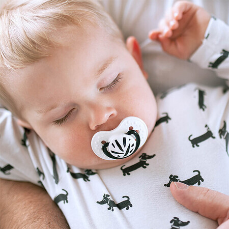 Lovi, Salt & Pepper dynamic pacifier, from 6-18 months, 2 pieces