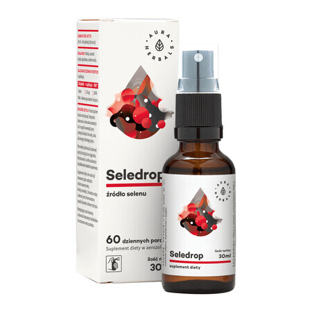 Aura Herbals Selendrop, sélénium 110 µg, spray oral, 30 ml