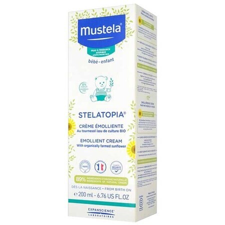 Mustela Stelatopia, loțiune emolientă, de la naștere, piele atopică, 200 ml