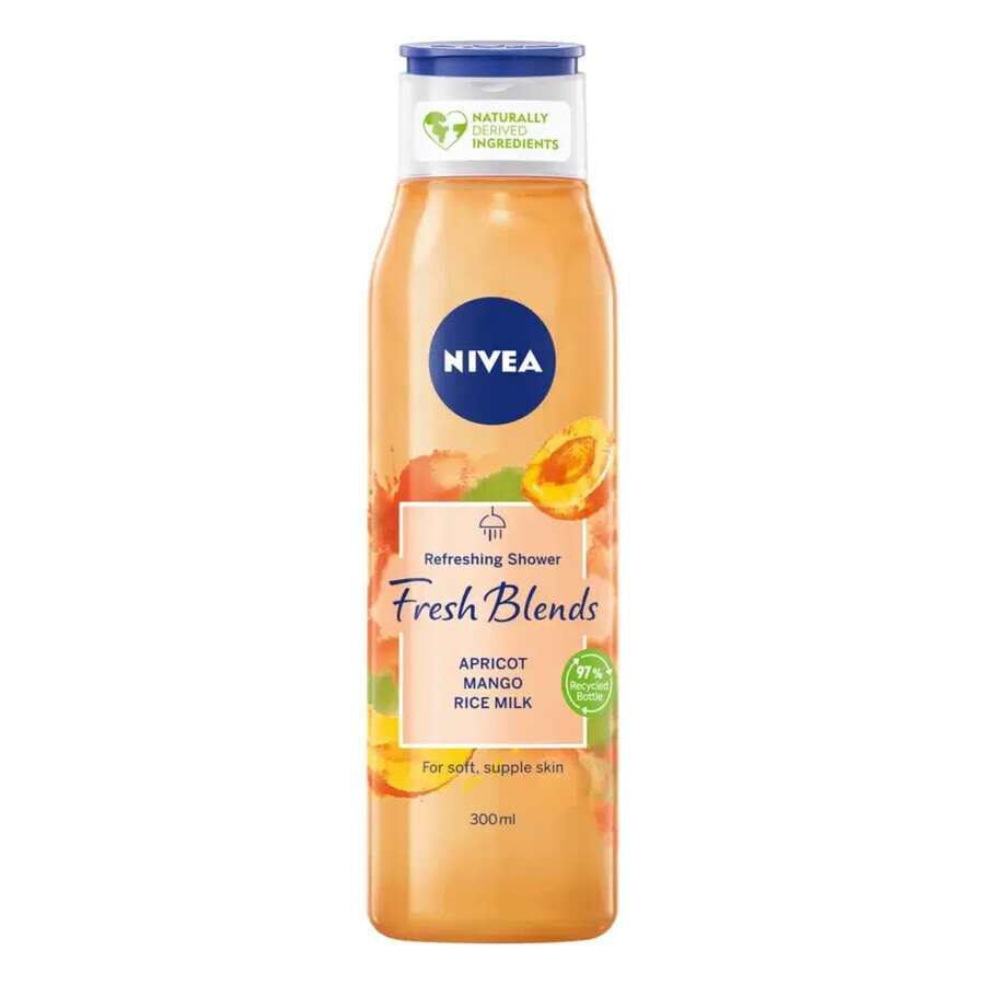 Nivea Fresh Blends, erfrischendes Duschgel, Aprikose, Mango und Reismilch, 300 ml