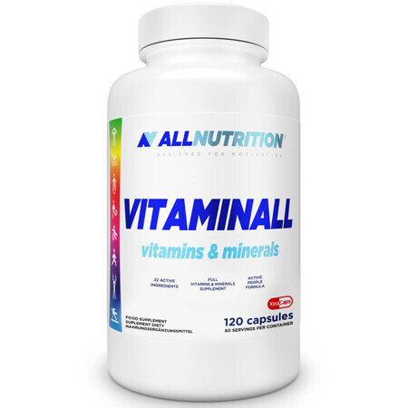 Allnutrition Vitaminall, vitamines et minéraux, 120 gélules