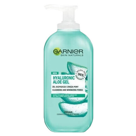 Garnier Skin Naturals, Hyaluronic Aloe, gel nettoyant pour le visage, 200 ml