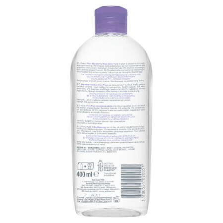 Mixa Very Pure, Loțiune micelară pentru față și ochi, pentru copii și adulți, 400 ml