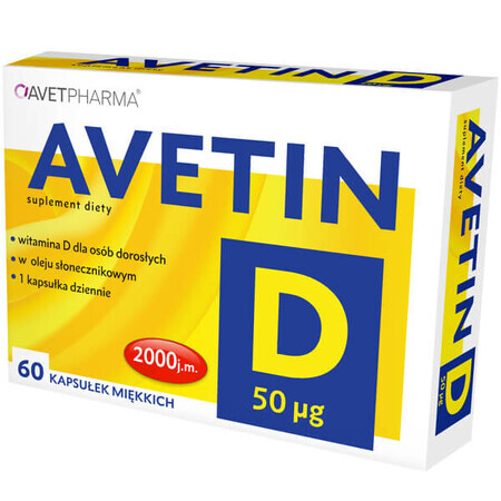 Avetin D 50 µg, 60 gélules