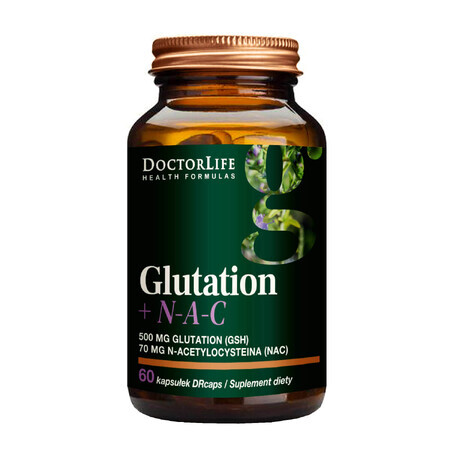 Doctor Life Glutathione + N-A-C, 60 gélules végétales