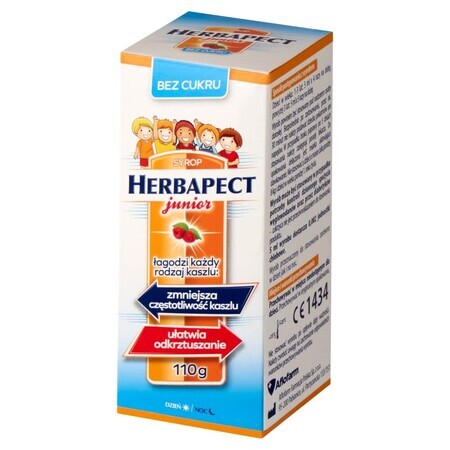 Herbapect Junior, sirop pour enfants à partir de 1 an, saveur framboise, 110 g