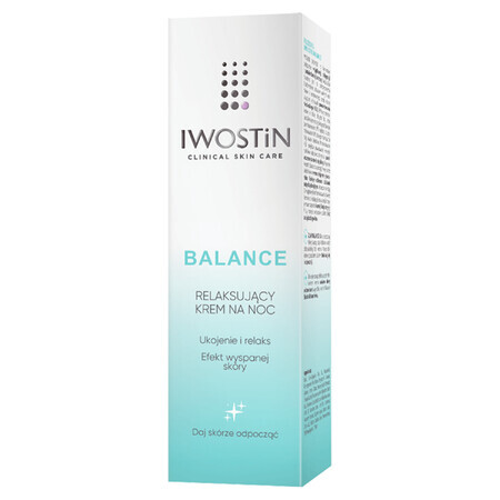 Iwostin Balance, Cremă de noapte relaxantă, Calmantă și relaxantă, 50 ml