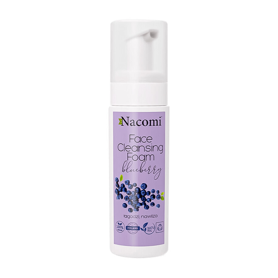 Nacomi Schiuma detergente viso Mirtillo, 150ml.