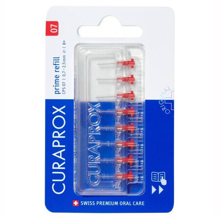 Curaprox CPS 07 Prime Refill, brosses interdentaires, 8 pièces