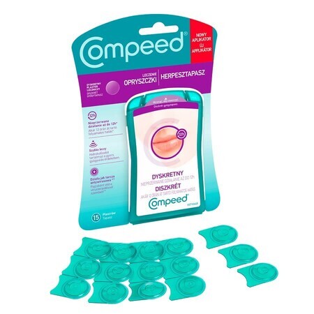 Compeed, pansements herpès, hydrocolloïde, discret, 15 pièces