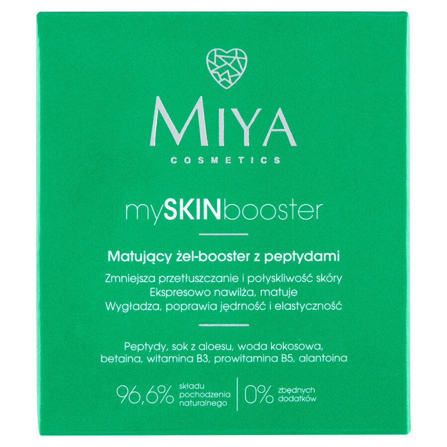 Miya mySKINbooster, gel matifiant avec peptides, 50 ml