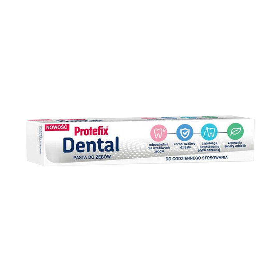 Protefix Dental, dentifrice, sans fluor, 75 ml