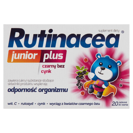 Rutinacea Junior Plus, goût fruits, 20 pastilles