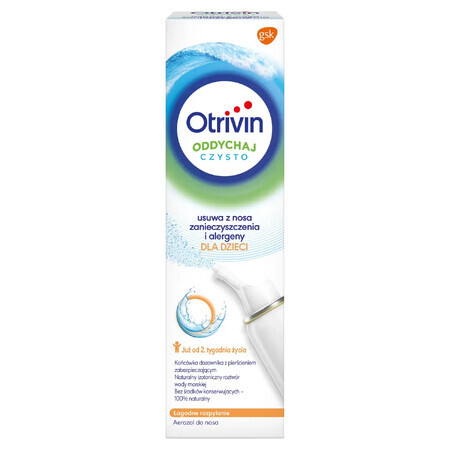 Otrivin Breathe Clean, spray nazal pentru copii de la 2 săptămâni, 100 ml