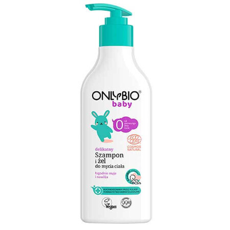 OnlyBio Baby, shampooing doux et gel douche pour les bébés dès le premier jour, 300 ml