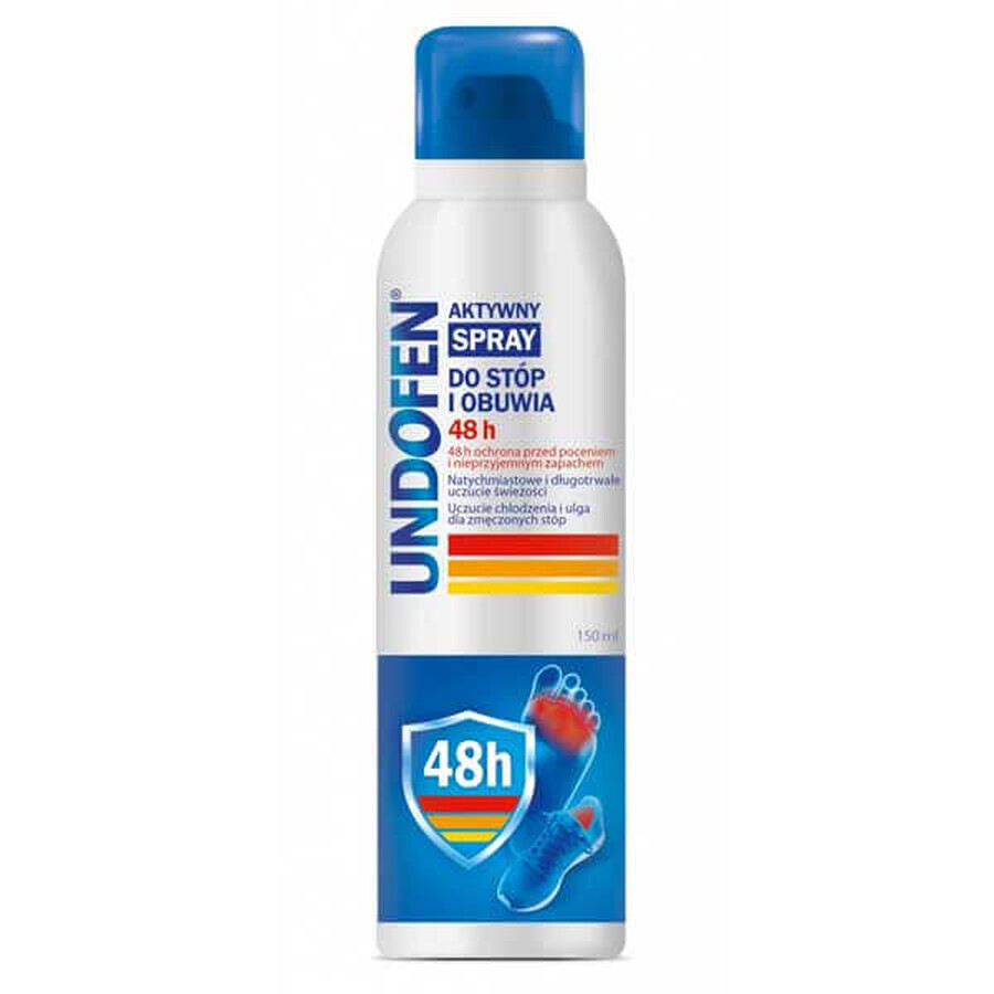 Undofen Spray activo, para pies y calzado, 48 h, 150 ml