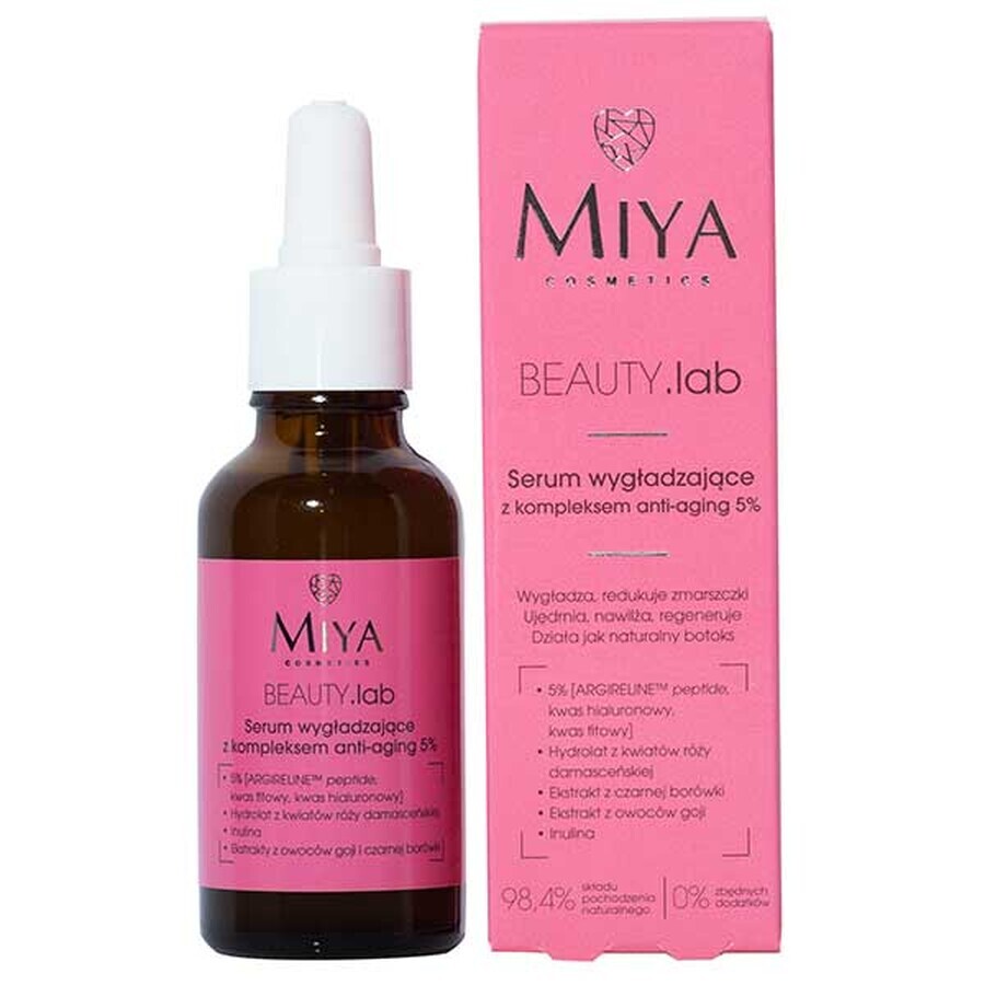 Miya BEAUTY.lab, sérum lissant au complexe anti-âge 5%, 30 ml