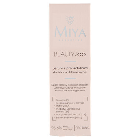 Miya BEAUTY.lab, sérum aux prébiotiques pour les peaux à problèmes, 30 ml