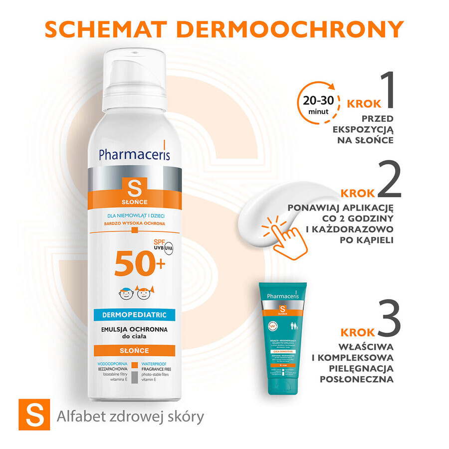 Pharmaceris S, Emulsja ochronna dla niemowlt i dzieci SPF 50+, 150 ml