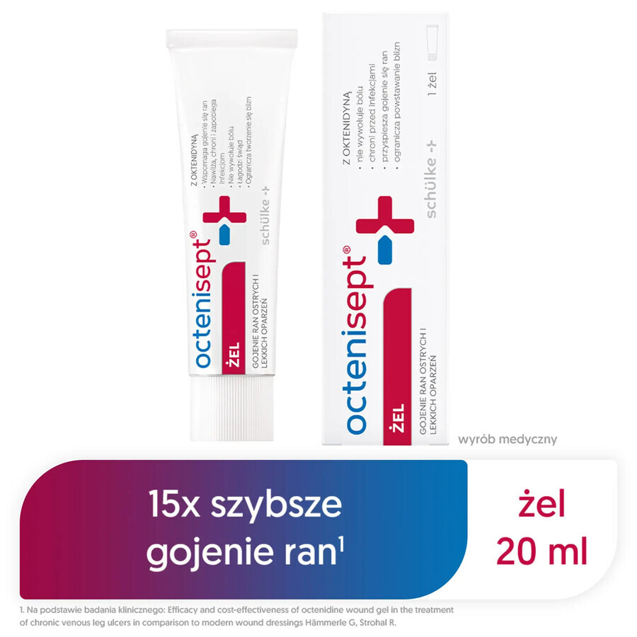 Octenisept, gel pour plaies et brûlures, 20 ml