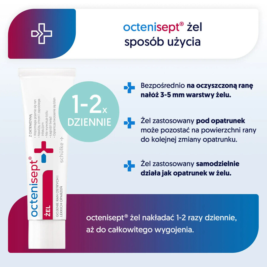 Octenisept, gel pour plaies et brûlures, 20 ml