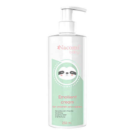 Nacomi Baby, émulsion hydratante pour le corps, peaux sèches, sensibles et atopiques, pour enfants et bébés, 250 ml