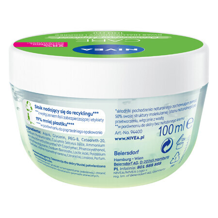 Nivea Care Fresh Hydro Gel, Gel cremă de față, 100 ml