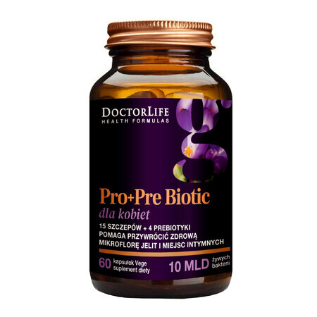 Doctor Life Pro+Pre Biotic pour Femmes, 60 gélules végétales