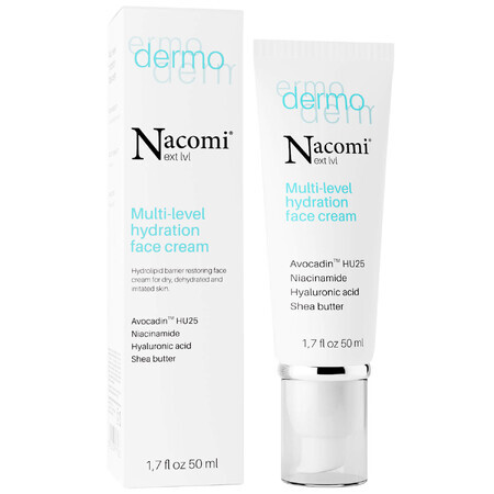 Nacomi Next Level Dermo, Extremely moisturizing face cream, 50 ml