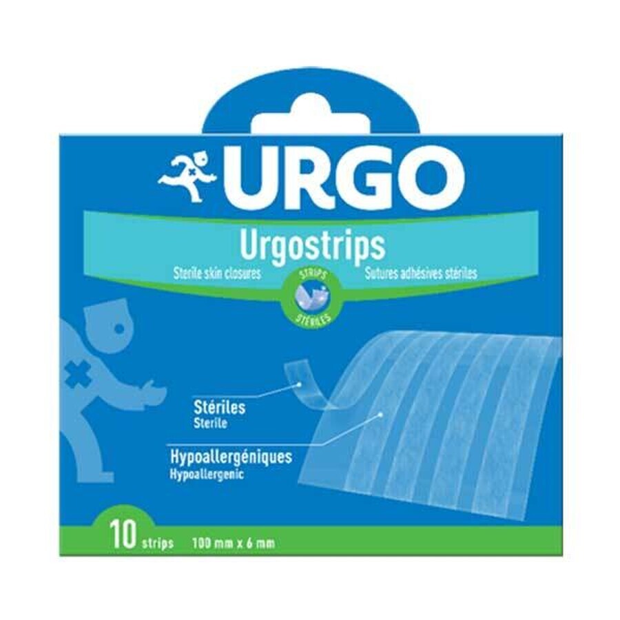 Urgo Urgostrips, bandes de fermeture de plaie, 10 pièces