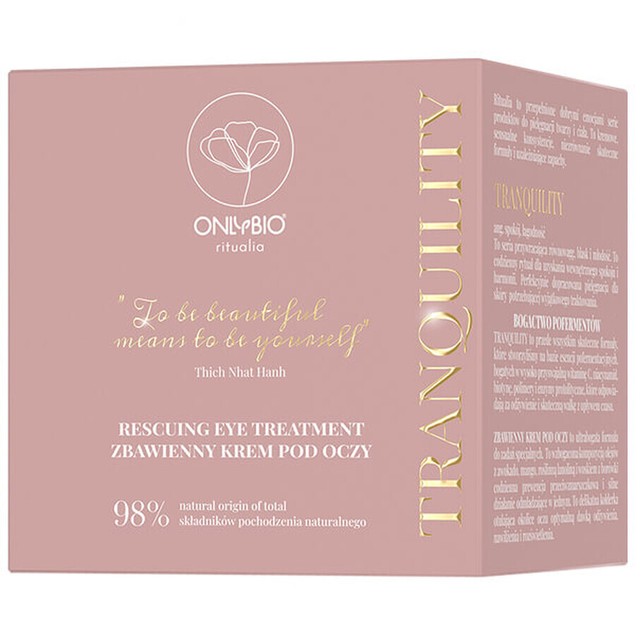 OnlyBio Ritualia Tranquility, Cremă salutară pentru ochi, 15 ml