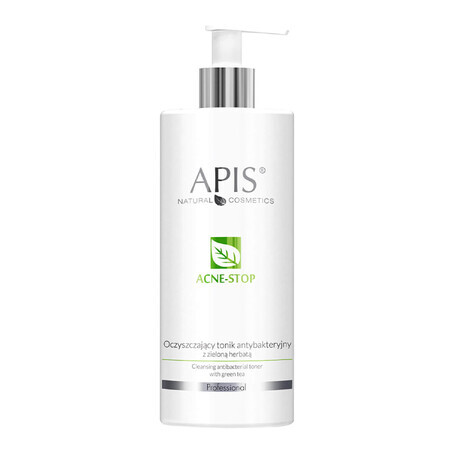 Apis Professional Acne-Stop, antibacterial cleansing tonic with green tea, 500 ml