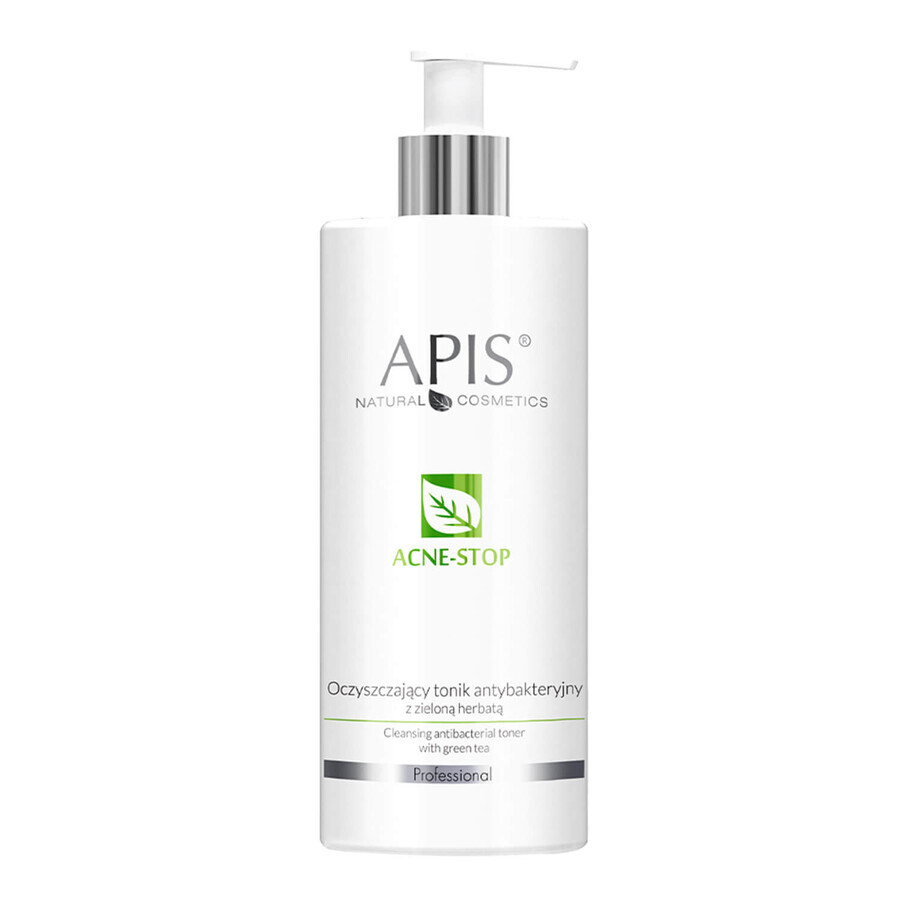 Apis Professional Acne-Stop, antibacterial cleansing tonic with green tea, 500 ml