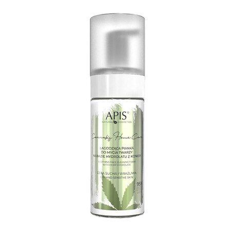 Apis Cannabis Home Care, nettoyant apaisant pour le visage à base d'hydrolat de chanvre, peaux sèches et sensibles, 150 ml