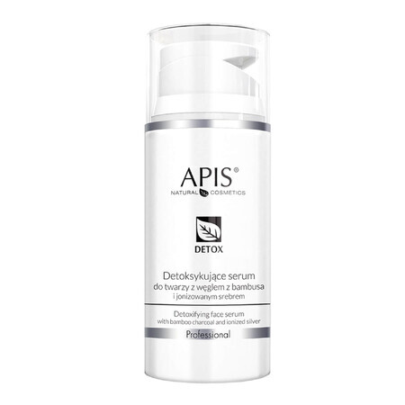 Apis Professional Detox, sérum détoxifiant pour le visage au charbon de bambou et à l'argent ionisé, 100 ml