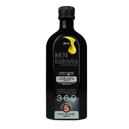 EstroVita Men, Esters d'acides gras oméga 3-6-9, 250 ml