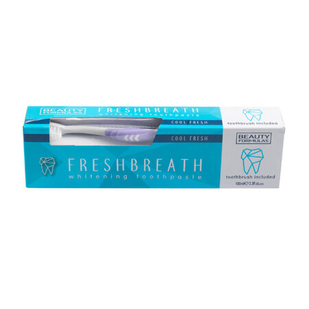 Beauty Formulas FreshBreath, dentifrice blanchissant, 100 ml + brosse à dents, 1 pièce