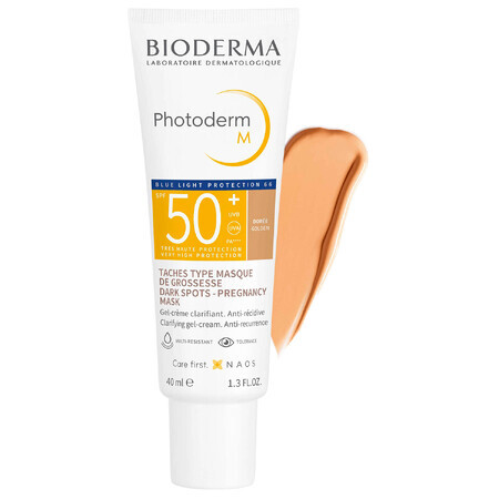 Bioderma Photoderm M, crema protectora para pieles con tendencia a la hiperpigmentación, oscuras, FPS 50+, 40 ml