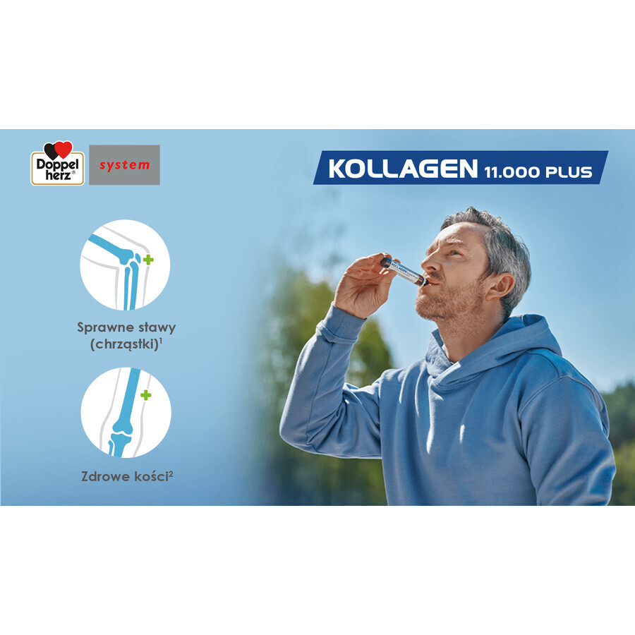 Doppelherz System Kollagen 11,000 Plus, 30 vials x 25 ml