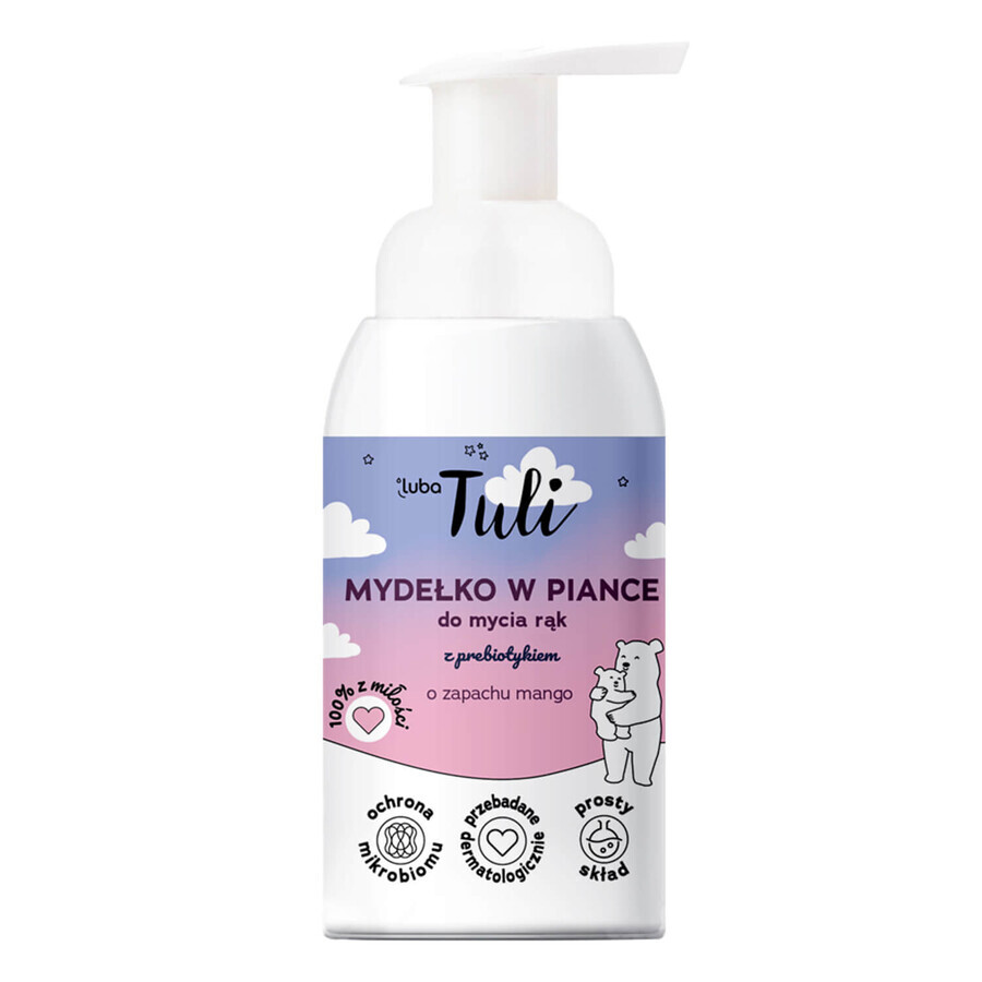 Luba Tuli, savon mousse pour les mains avec prébiotique, parfum mangue, 250 ml